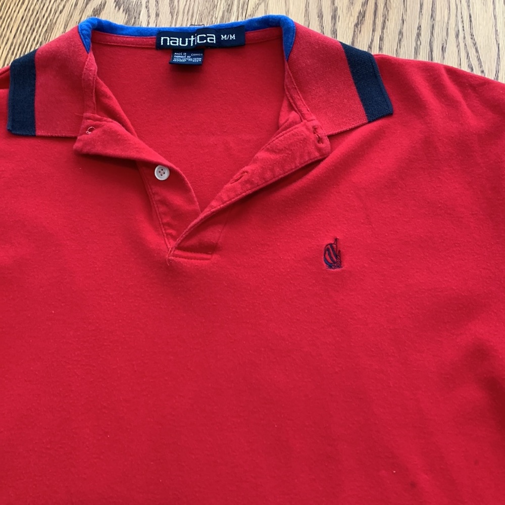 Nautica Red Polo Shirt size medium